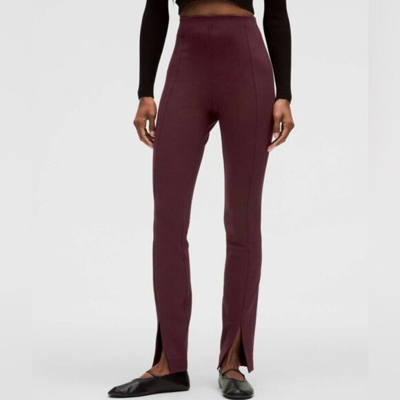 Lululemon Stretch Knit High-Rise Pull-On Pant - Red Women's Size Small - Picture 3 of 15